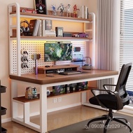 Solid Wood Study Computer Desk Desk Desk Bedroom Hole Board Small Apartment Bookshelf Household Inte
