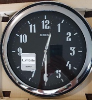 Seiko นาฬิกาแขวนผนัง ขนาด 12 นิ้ว ขอบเงิน หน้าปัดสีดำ สำหรับสำนักงาน QXA313T รับประกัน 1 ปีจากโรงงาน