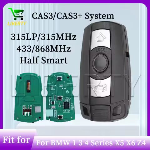 Liberty 315/315LP/433/868MHz Half Smart Remote Card Key for BMW 1/3/5 Series X5 X6 Z4 CAS3 CAS3+ Sys
