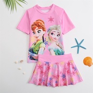 Swimming with loose skirt+short sleeves-hy002-90/120