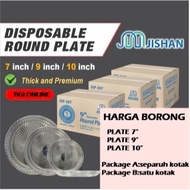 7“/9"/10” Disposable Plastic Plate / Kenduri Catering Party Buffet / Pinggan Pakai Buang / Pinggan P