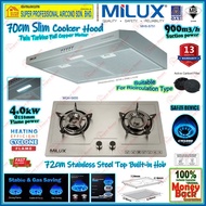 Milux Cooker Hood MHS-S751 Stainless Steel Slim Cooker Hood (70cm) / Milux Built-in Hob