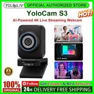 YOLOLIV YoloCam S3 AI-Powered 4K Live Streaming Webcam, Large 1/1.3" CMOS Sensor, HDR Support, up to
