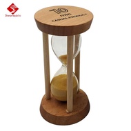 Sharprepublic 10 Min Wooden Yellow Sand Timer Hourglass for Kid Reading Game Playing Timer