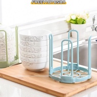 FREEYIO785BH Drain Rack, Portable Space-saving Bowl Plate Holder, High Quality Detachable Plastic St
