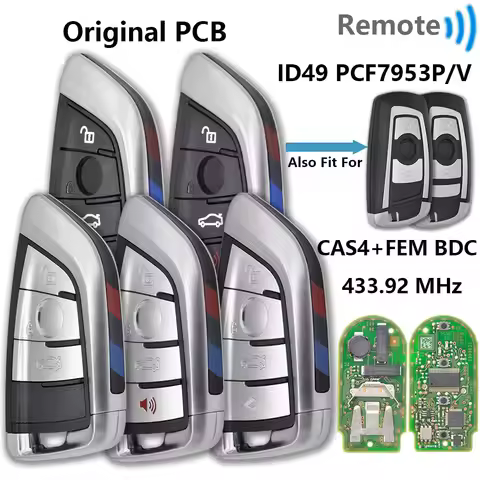 DR Great Original PCB ID49 PCF7953P/V 433.92MHz CAS4+ FEM BDC Car Remote Key For BMW F Chassis X1 X3
