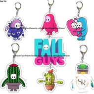 Game Fall Guys Acrylic Keyring Figure Model Cartoon Keychain Cosplaying Cute Backpack Key Chain Pen