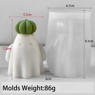 3D Halloween Pumpkin Spooky Silicone Mold DIY Ghost Aroma Candles Resin Plaster Mould Soap Crafts Ma