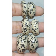 Dalmatian Jasper Thick Dome Bangle Ring