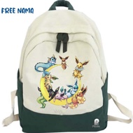 Pokemon GO EEVEE EVOLUTION SCHOOL BACKPACK CHILDREN'S BACKPACK Unisex beg sekolah budak lelaki beg s