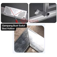 TK-43 Penggaris Gambar Sudut Buat Lipatan Besi Hollow dan Bending Hollow Sudut Siku Halus Lengkung