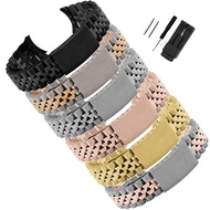 Arc Curved End Stainless Steel Watch Strap for Rolex Datejust 13mm 17mm 18mm 19mm 20mm 21mm 22mm 5 B