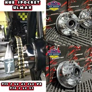 ULMAX HUB SPOCKET CUSTOM CHROME Y15 LC4S 125Z LC5S LCV8 Chrome Hub Sprocket Spoket LC135 4S LC 5S LA
