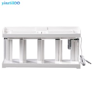 Yinrti  Mini Aquarium, Small Fish Tank With LED Light, Filter Fish Tank Set, Dual Filtration System, 2-4 Grid Design,