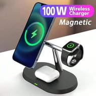 3 in 1 Magnetic Fast Wireless Charger Station For iphone 16 15 14 13 Pro Max Apple Watch 9 8 Airprod