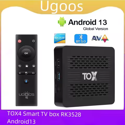 Ugoos TOX4 Smart TV box RK3528 Android13 4GB 32GB Bluetooth5.0 AV1 1000M 2.4G 5.8G Set Top Box Dual 