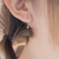 藍托帕石925純銀問號耳鉤設計耳環