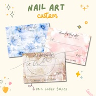 Fake Nail Art Card Custom False Nail Art Card/