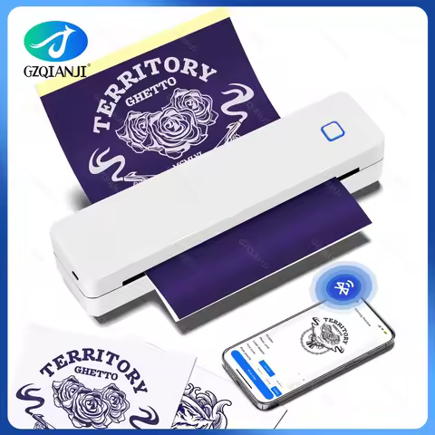 Inkless Tattoo Stencil Printer Wireless Bluetooth Tattoo Transfer Printer Portable A4 Thermal Printe