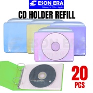 CD Sleeve CD Holder Refill 20pcs Disc Sleeve DVD Pocket Cover