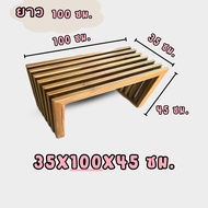 ม้านั่ง ไม้สักแท้ ขนาด 35X100X45 ซม.