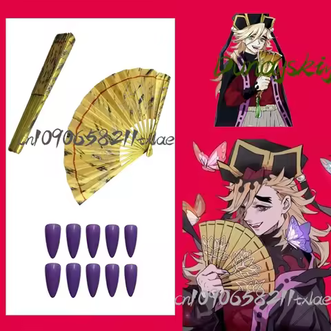 Douma Anime Cosplay Costumes Accessions Fan Demon Kawaii High Quality Nails Japanese Cool Fans Gift 