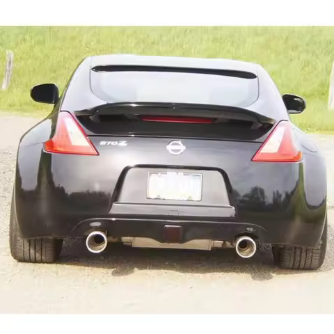 For Nissan 370z Z34 FRP Fiber Glass AM Style Rear Wing With Brake Light Fiberglass Type Amuse Trunk 