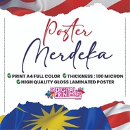 POSTER BANNER ,A4 & A3 POSTER MERDEKA - PRINT & LAMINATE - POSTER HARI KEBANGSAAN - POSTER HARI KEME