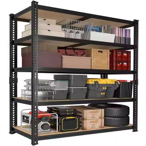 78'' H Garage Storage Shelves, Shelving Units and Storage, Heavy Duty Garage Shelving, Metal Shelves