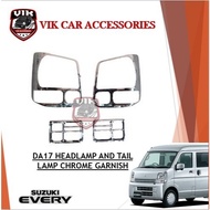 DA17V Head Lamp and Tail Lamp Chrome Garnish for Suzuki Every DA17V Mazda DG17V Nissan DR17