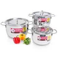 Zebra 304 Stainless Steel Pot Set - Made In Thailand - Extreme Infinity 0.6mm (18+20+22cm) 180827