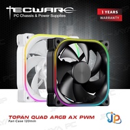 Tecware Topan Quad ARGB AX PWM Cooler Case 120mm - Fan Casing 12cm