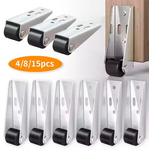 4/8/15 Pcs Door Bottom Wheels, Fixed Wheels, Mini Mobile Wheels, Prevent Door Sagging, Furniture Cas