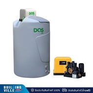 DOS ถังเก็บน้ำบนดิน 1000L รุ่น DX5 Water Pac + MITSUBISHI ปั๊มน้ำ 350 W รุ่น EP 355 R เทา