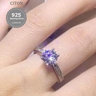 Stock 2 Karat Moissanite Ring Pt950 Light White Gold Ring Luxury Gift