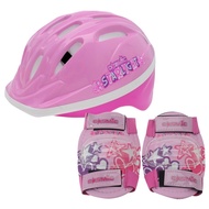 Cosmic Unisex Childrens Bike Helmet and Pad Set Childrens (Pink) - Sports Direct