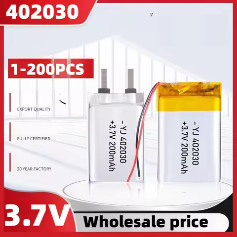 402030 200mAh 3.7V Lithium Polymer Battery for Smart Bracelet Voice Recorder GPS Tablet PC Pet Train