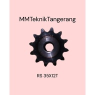 Sprocket RS 35 x 12 T Gear Chain Single Gear Z 12T RS35 -1 35Z12 35X12T 35-1 type B Sprocket spr 35-