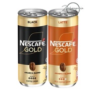 Nescafe Gold Black Can/Latte Can Coffee Drinks (240ml x 4 cans) Arabica Blend