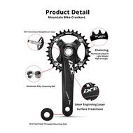 , IXF Crankset 104 BCD Bicycle Crank MTB with BB Axis Spindle Crankset Hollowtech 1 by crank set