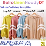 LD 140, RETRO LINEN HOODIE 2L, WOMEN'S JUMBO JACKET, JACKET WOMEN'S SIZEBIG, WOMEN'S JUMBO LINEN JAC