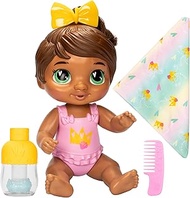 Baby Alive Shampoo Snuggle Sophia Sparkle Brown Hair 11 Inch Water Baby Doll Playset, Toys for 3 Yea