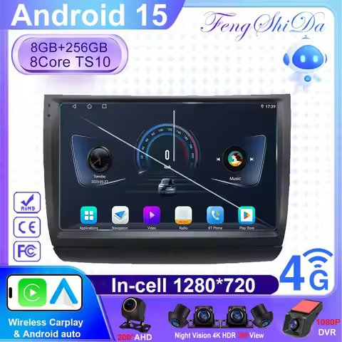 Android 14 For Toyota Prius 20 2003-2009 Carplay Auto Radio Multimedia Stereo head unit Player Navig