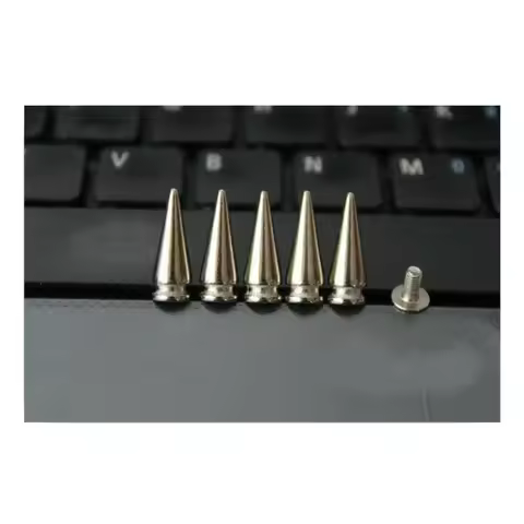 20pcs 7*19mm silver bullet rivets for leather studs and spikes for clothes tachas para ropa remaches