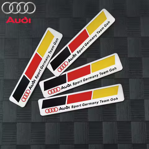 For Audi Sline A1 A2 A3 B5 8P 8V 8L RS8 RS3 RS4 RS5 RS6 S1 S2 S3 S5 1PCS 3D Aluminum Car Body Rear T
