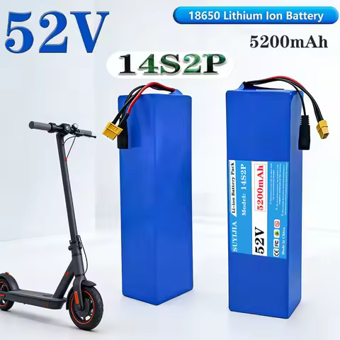 52V 5200mAH lithium-ion battery with BMS 14S2P built-in 1500W battery suitable for bicycles scooters