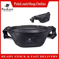 Polo Louie Mens Leather Waist Bag Multi Use Hand Carry Bag Crossbody Shoulder Bag