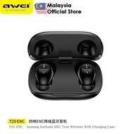 Awei T20 ENC TWS Wireless Earbuds Call Noise Reduction Awei Bluetooth Earbuds ENC