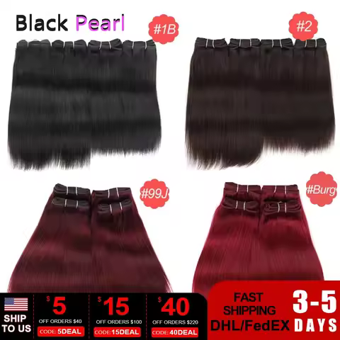Brazilian Straight Hair Brown Color 4 and Red 99J Natural Weave Remy Human Hair 4 Bundles Deal 190 G