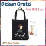 SNAIFART / TOTEBAG LUKIS CUSTOME / TAS KANVAS / TAS LUCU / TAS LUKIS /